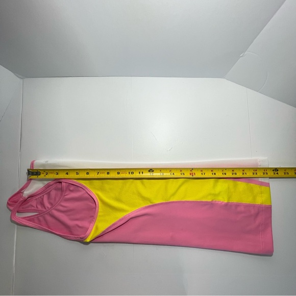 Nike Pro Sleeveless Women’s Pink Yellow Racerback Tank Top Size Small - Picture 9 of 9